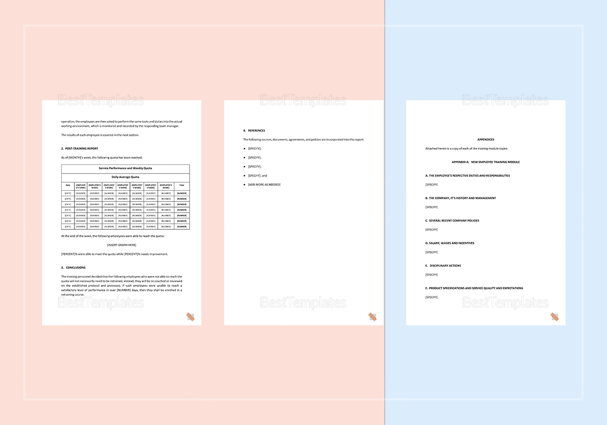 Post Training Report Template in Word, Google Docs, Apple Pages With Regard To After Training Report Template