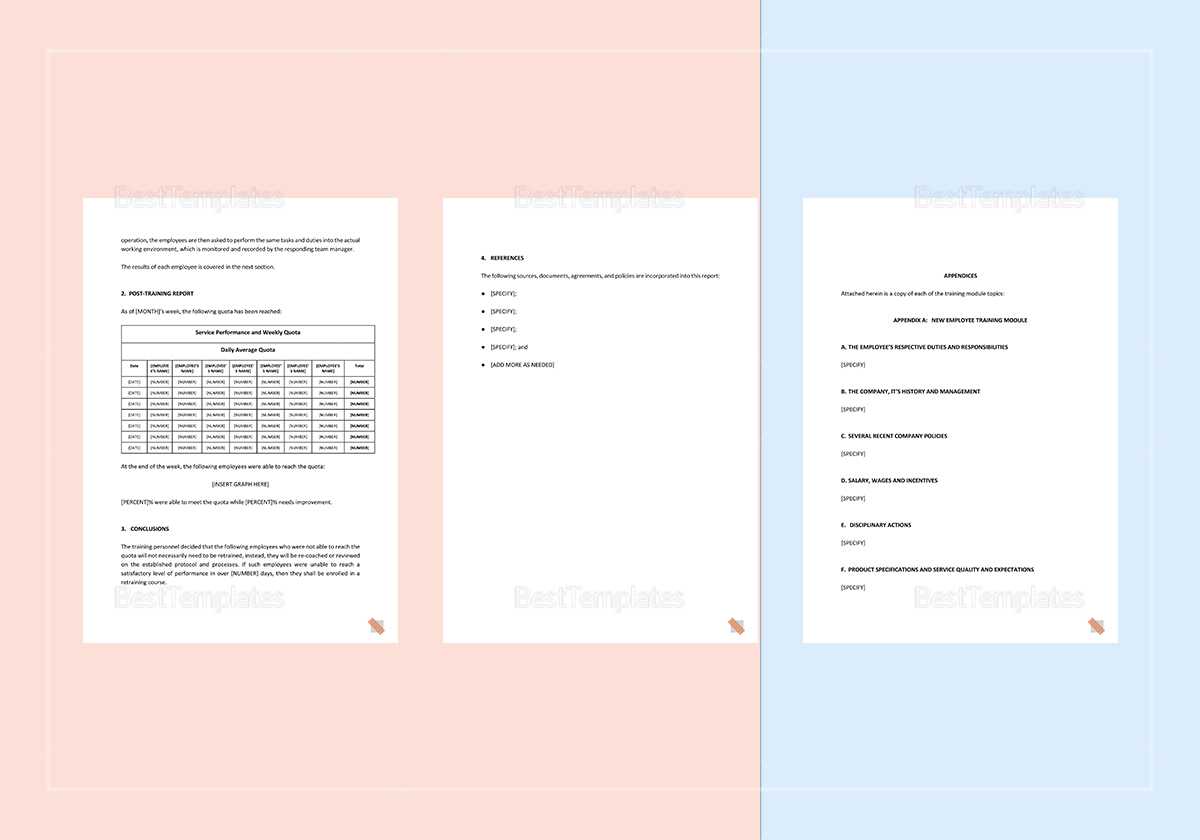 Post Training Report Template In Word, Google Docs, Apple Pages With Regard To After Training Report Template