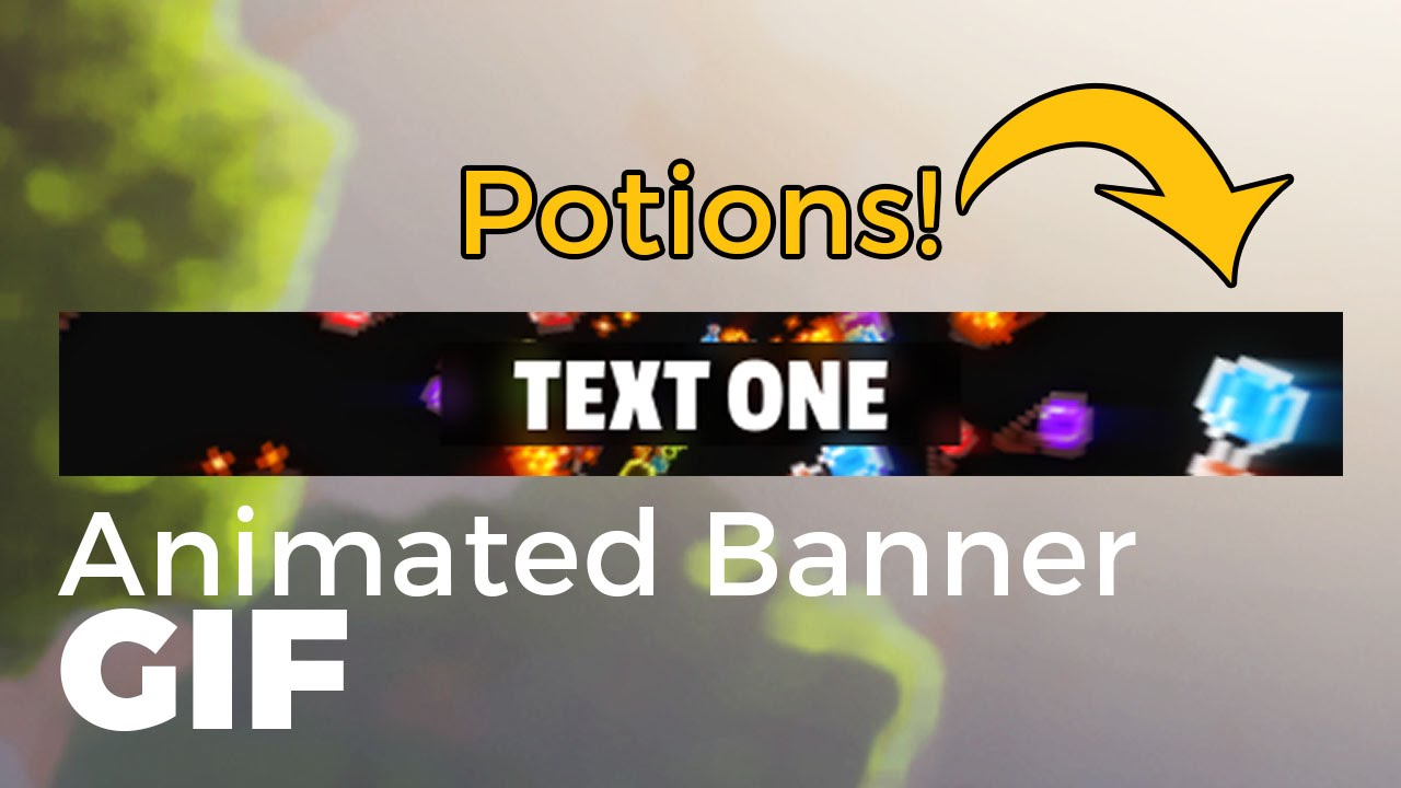 Potion Fountain - Animated Minecraft Server Banner Template With Minecraft Server Banner Template