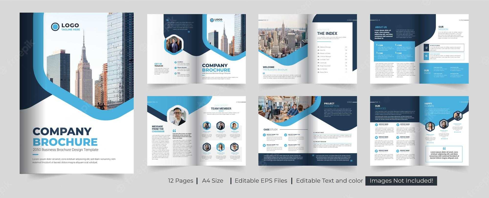 Premium Vector  10 page brochure template design and minimal  With Regard To 12 Page Brochure Template