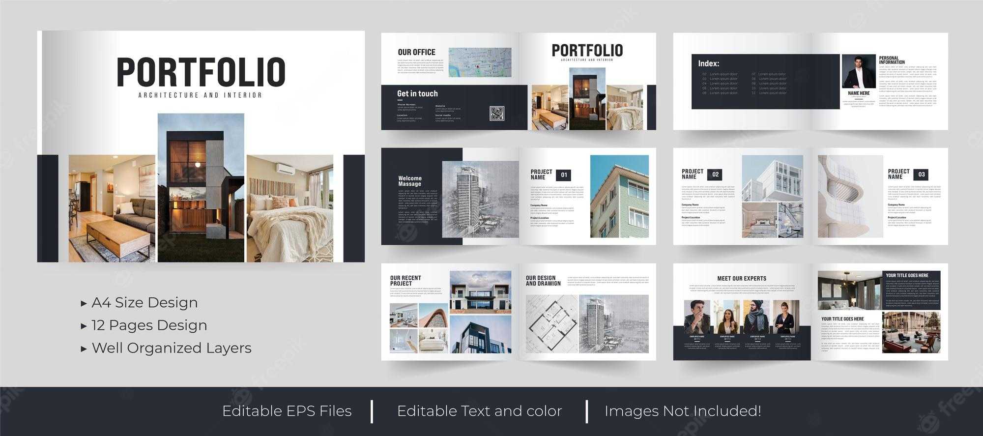 Premium Vector  Architecture Portfolio Or Minimal Architecture  Intended For Architecture Brochure Templates Free Download