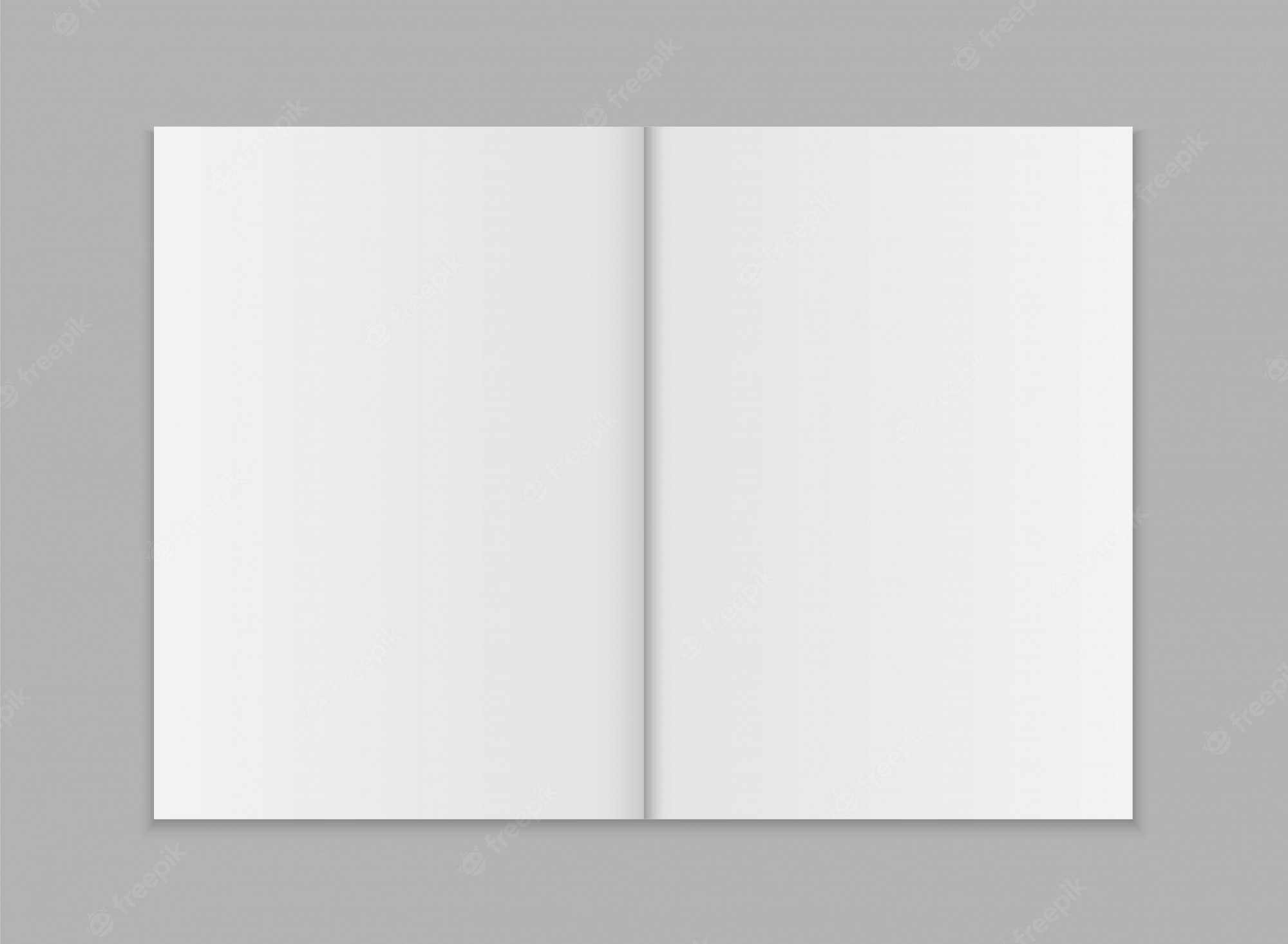 Premium Vector  Blank open magazine template Within Blank Magazine Spread Template