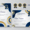 Premium Vector  Blue And Gold Certificate Template