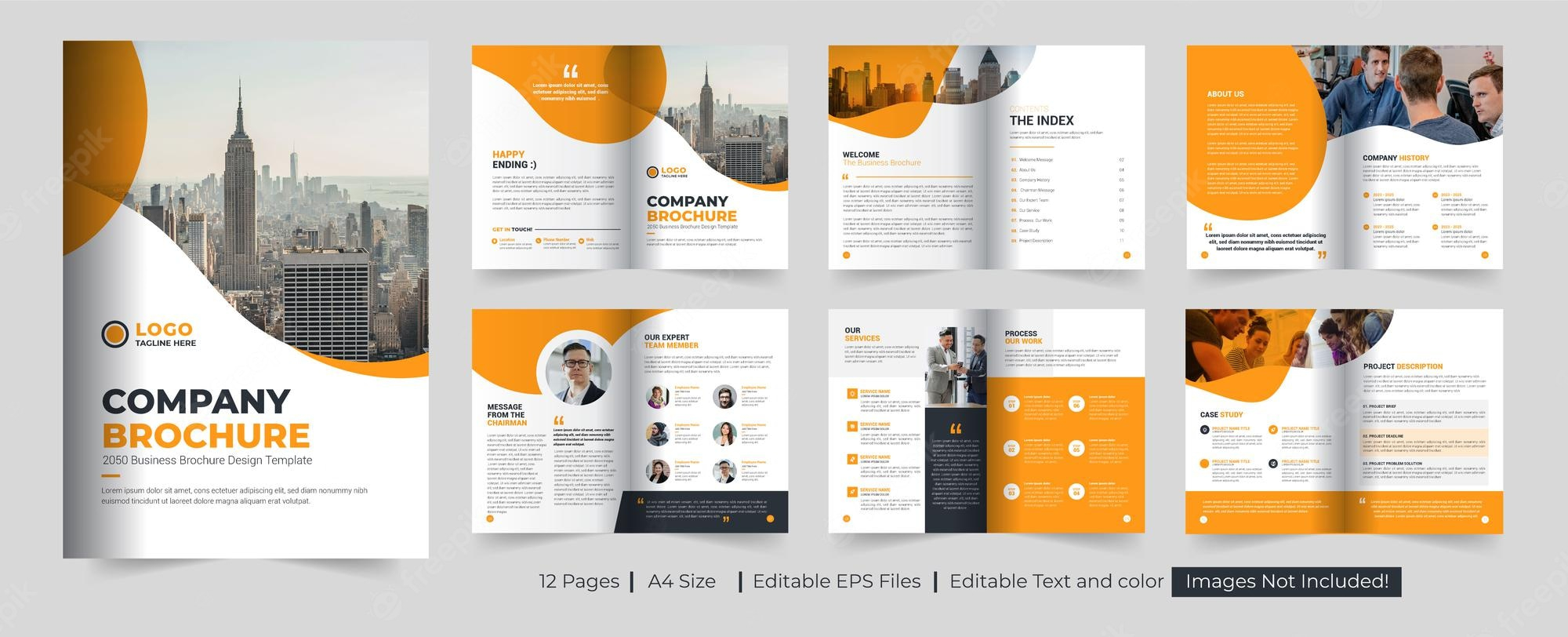 Premium Vector  Brochure template design and minimal business  Intended For Welcome Brochure Template
