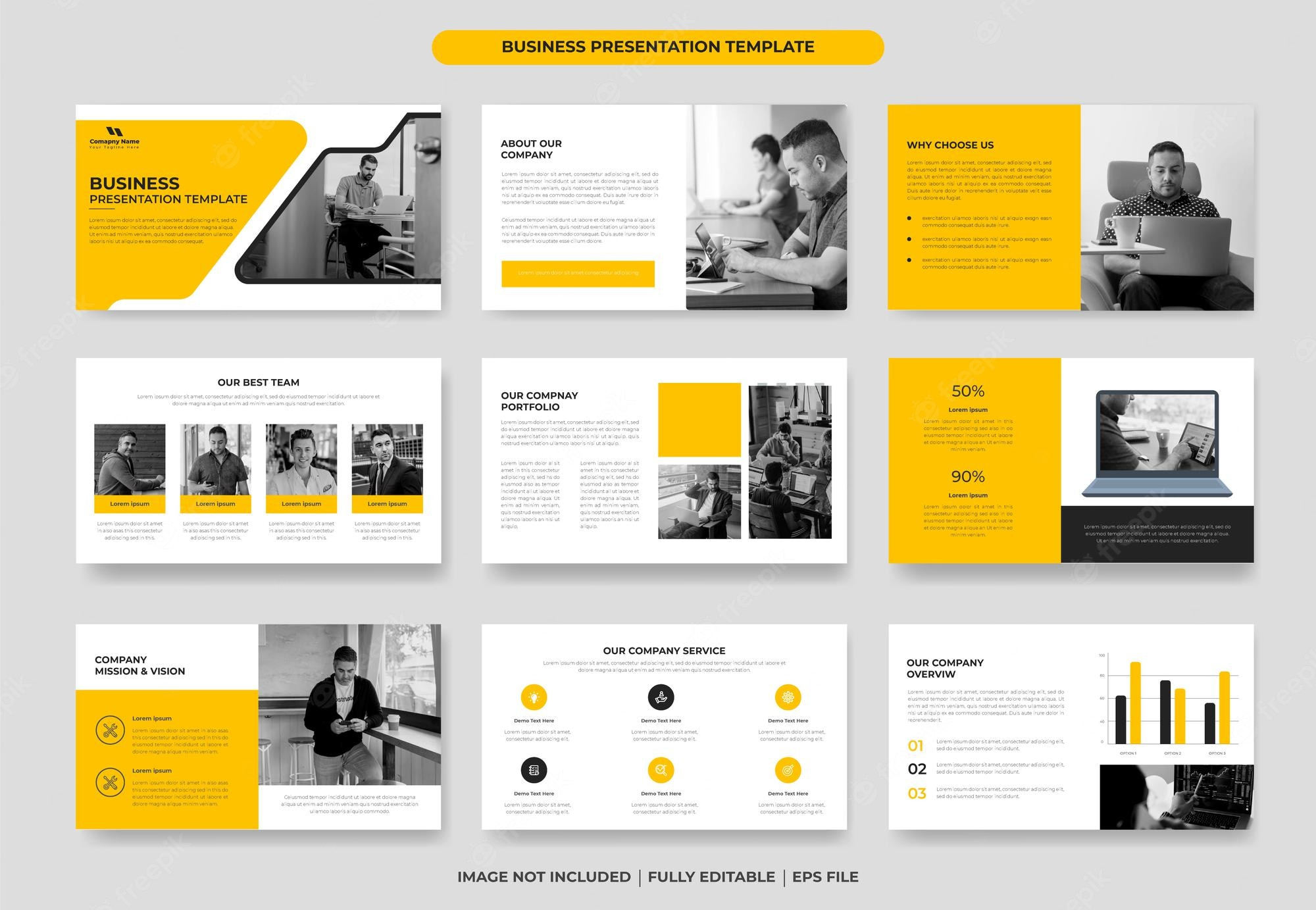 Premium Vector  Business or company profile powerpoint  Pertaining To Keynote Brochure Template