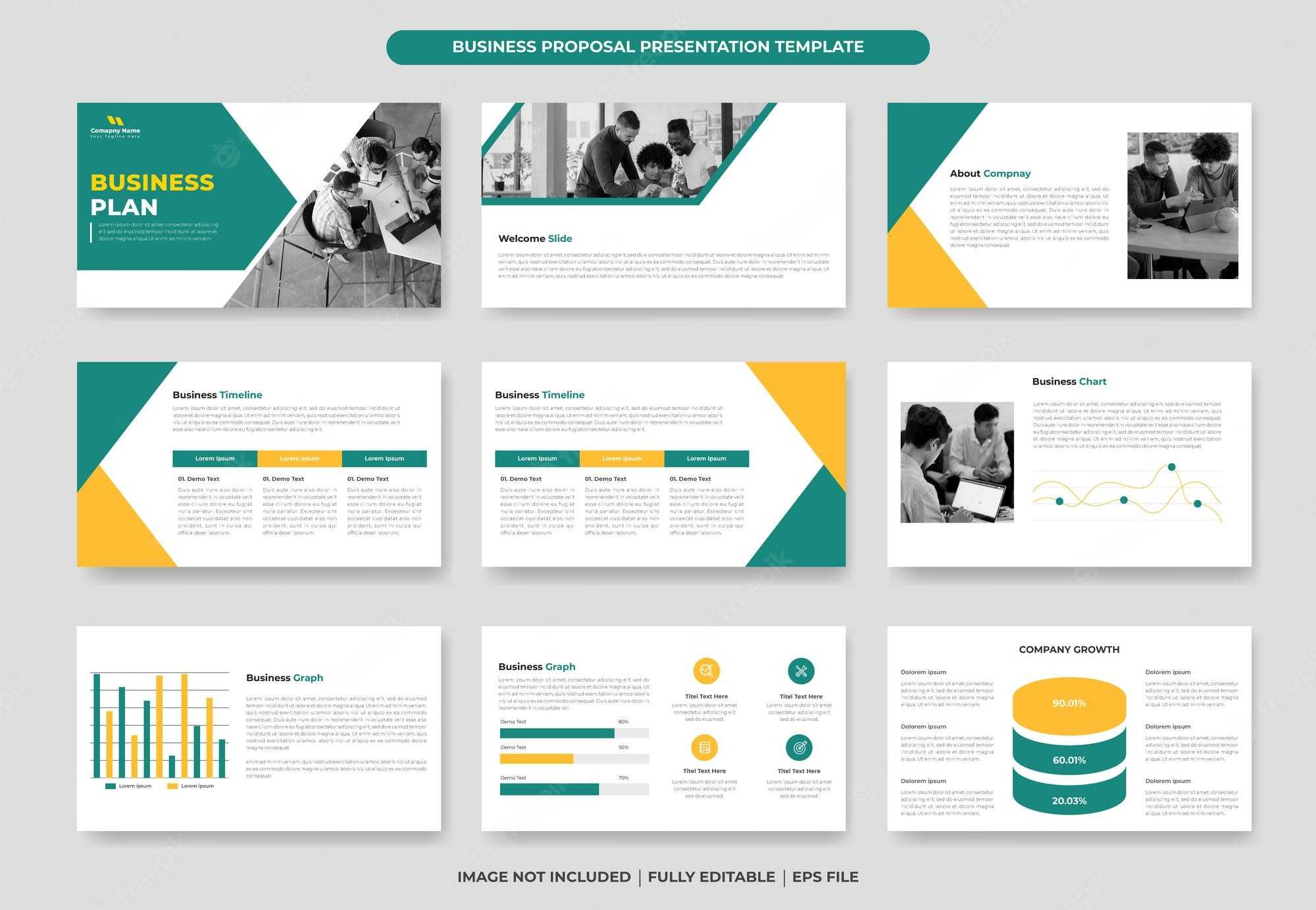 Premium Vector  Business Plan Or Company Profile Powerpoint  Throughout Keynote Brochure Template