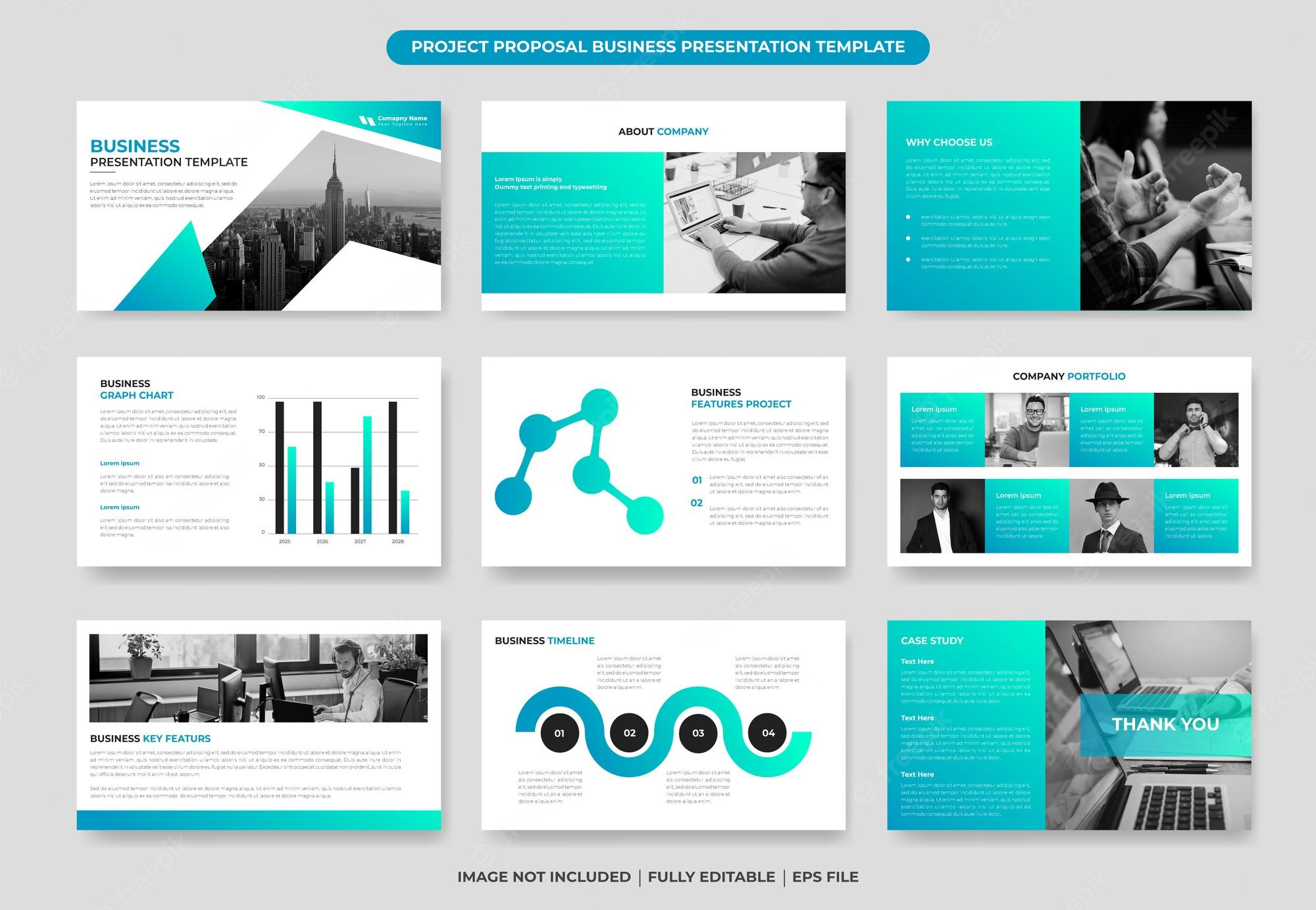 Premium Vector  Business powerpoint presentation template design  With Regard To Keynote Brochure Template