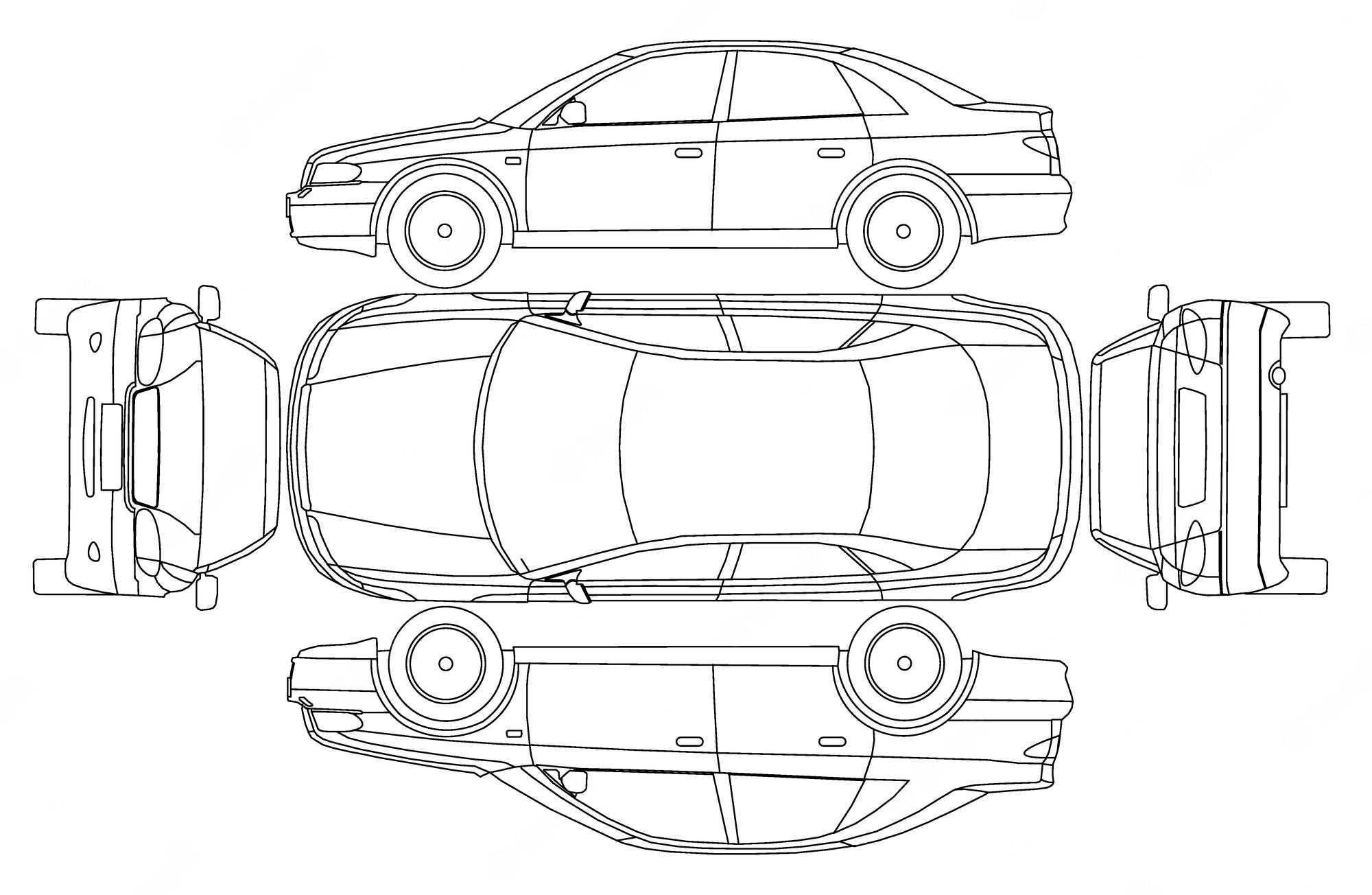 Premium Vector  Car line draw insurance, rent damage, condition  With Regard To Car Damage Report Template