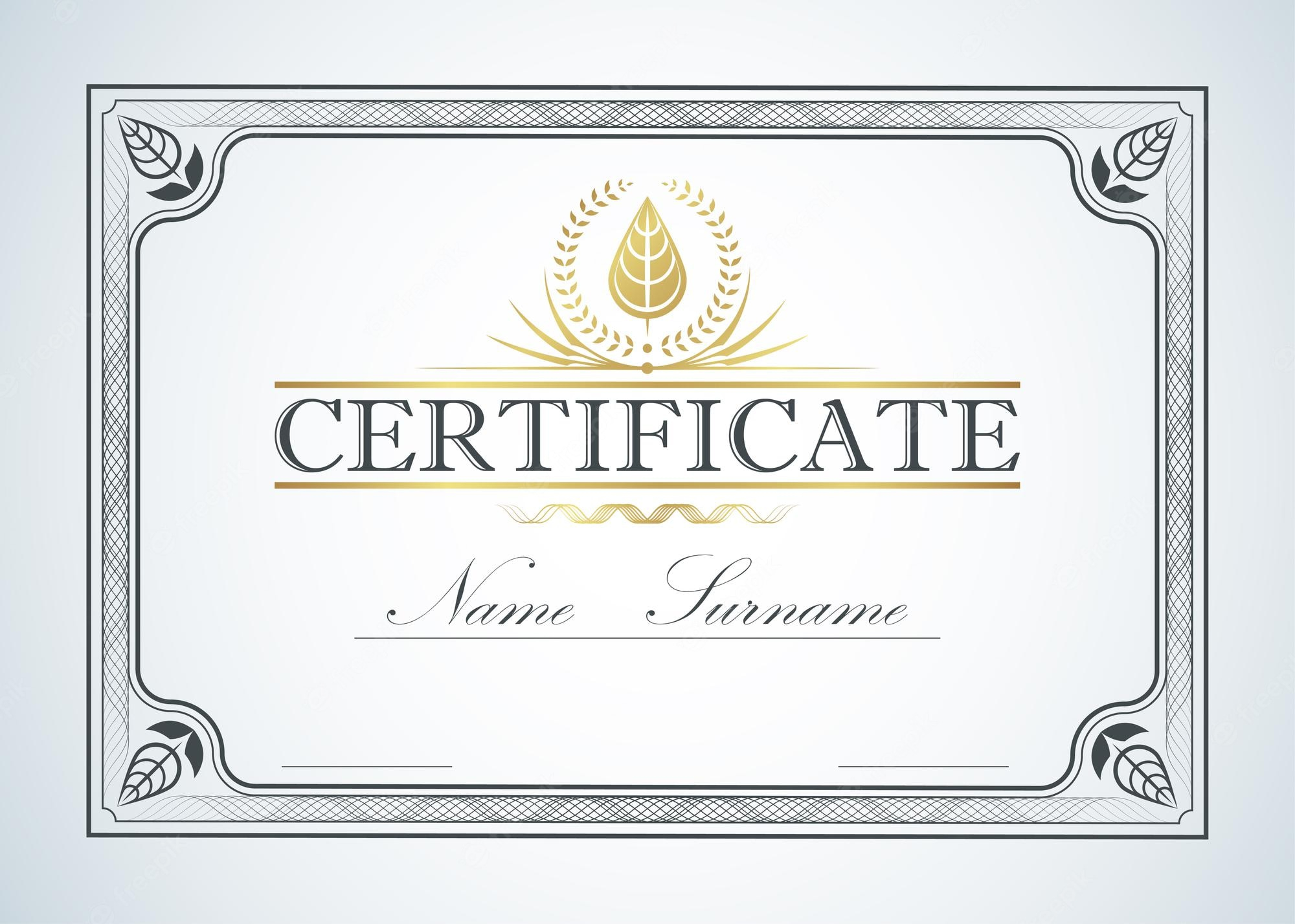 Premium Vector  Certificate border frame template guide design  Regarding Commemorative Certificate Template