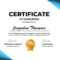 Premium Vector  Certificate completion modern vector template