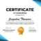 Premium Vector  Certificate completion modern vector template