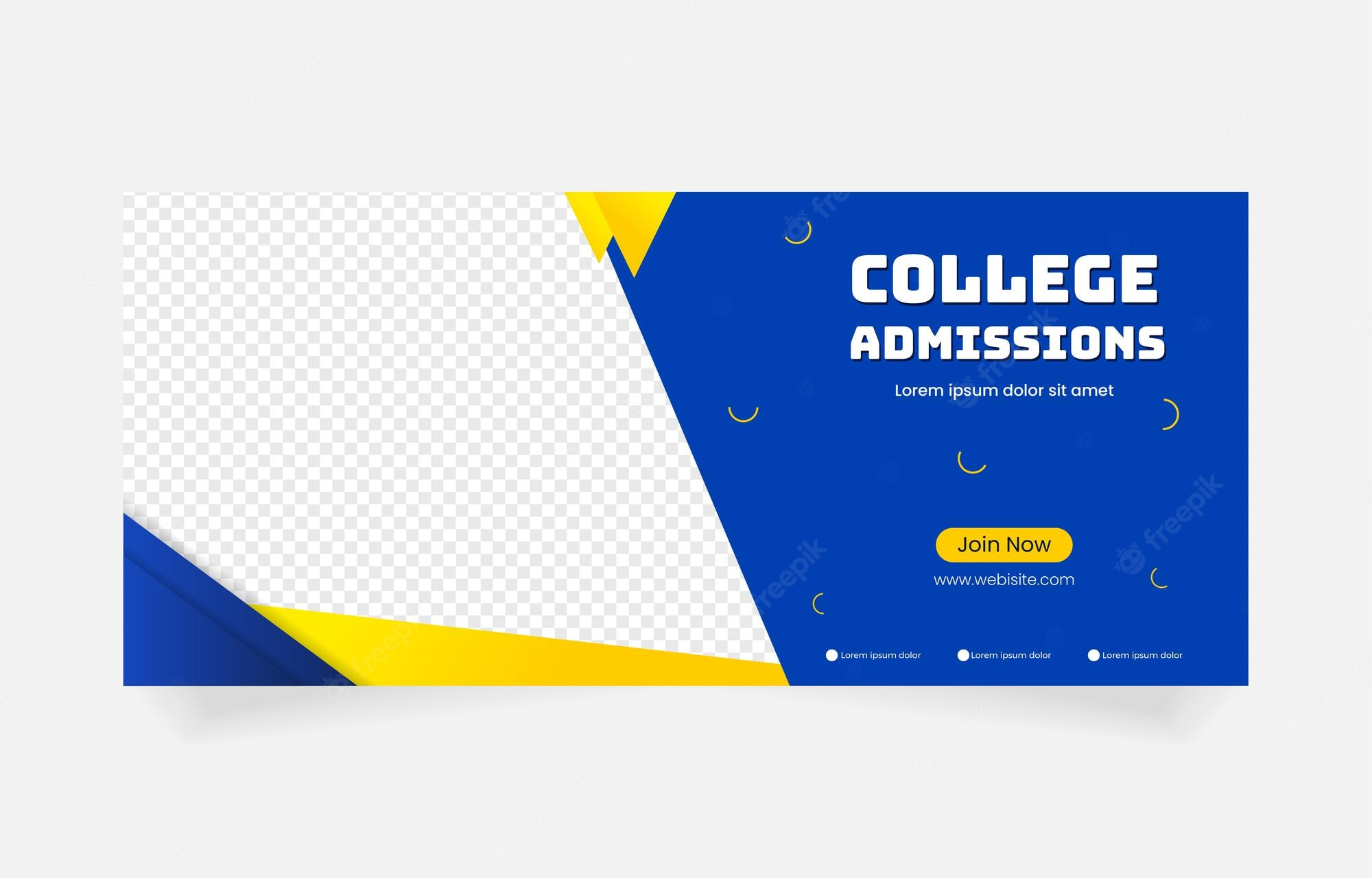 Premium Vector  College admission banner template vector design Throughout College Banner Template