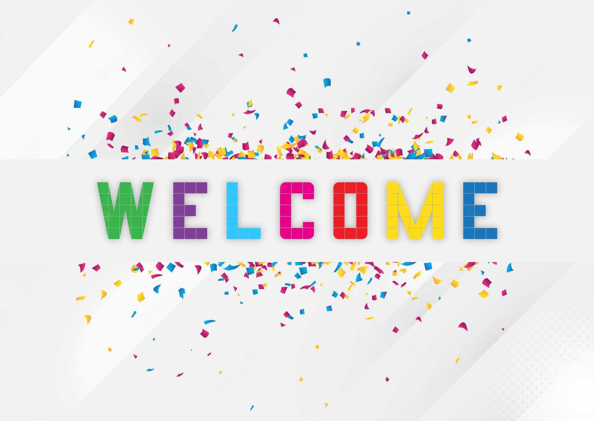 Premium Vector  Colorful Welcome Composition And Welcome Banner  In Welcome Banner Template