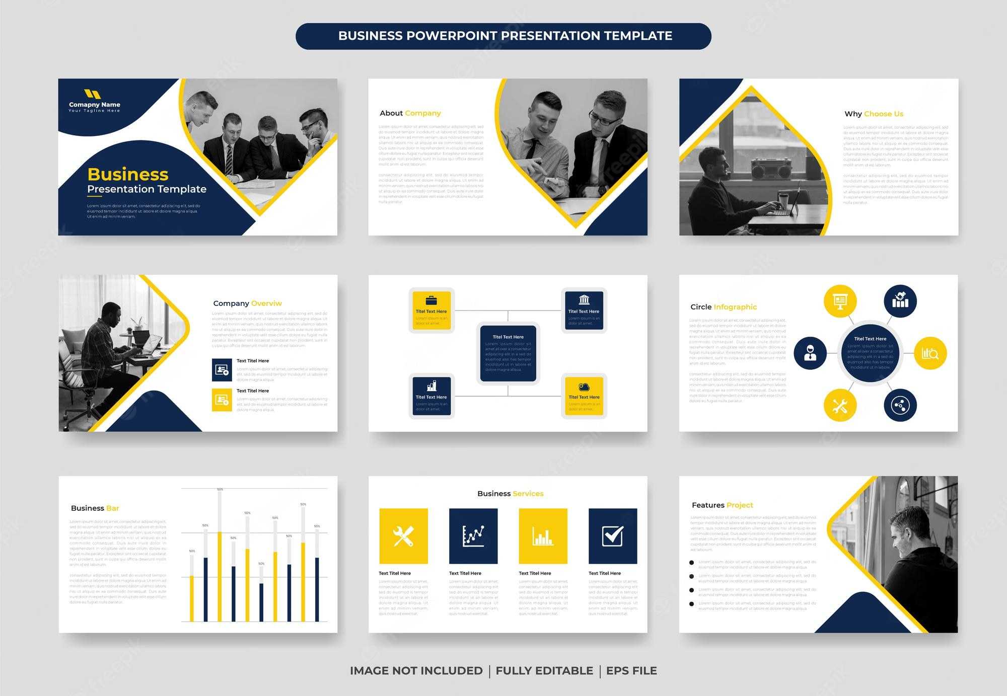 Premium Vector  Corporate Business Powerpoint Presentation  With Regard To Keynote Brochure Template