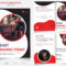 Premium Vector  Creative gym training bifold brochure design and