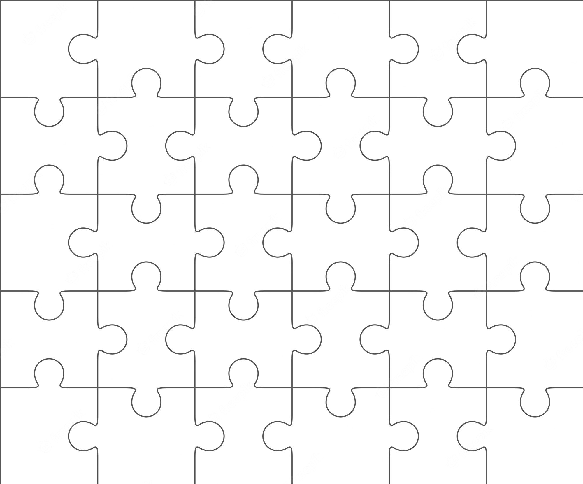 Premium Vector  Jigsaw puzzle blank template 10x10 elements, thirty  For Blank Jigsaw Piece Template