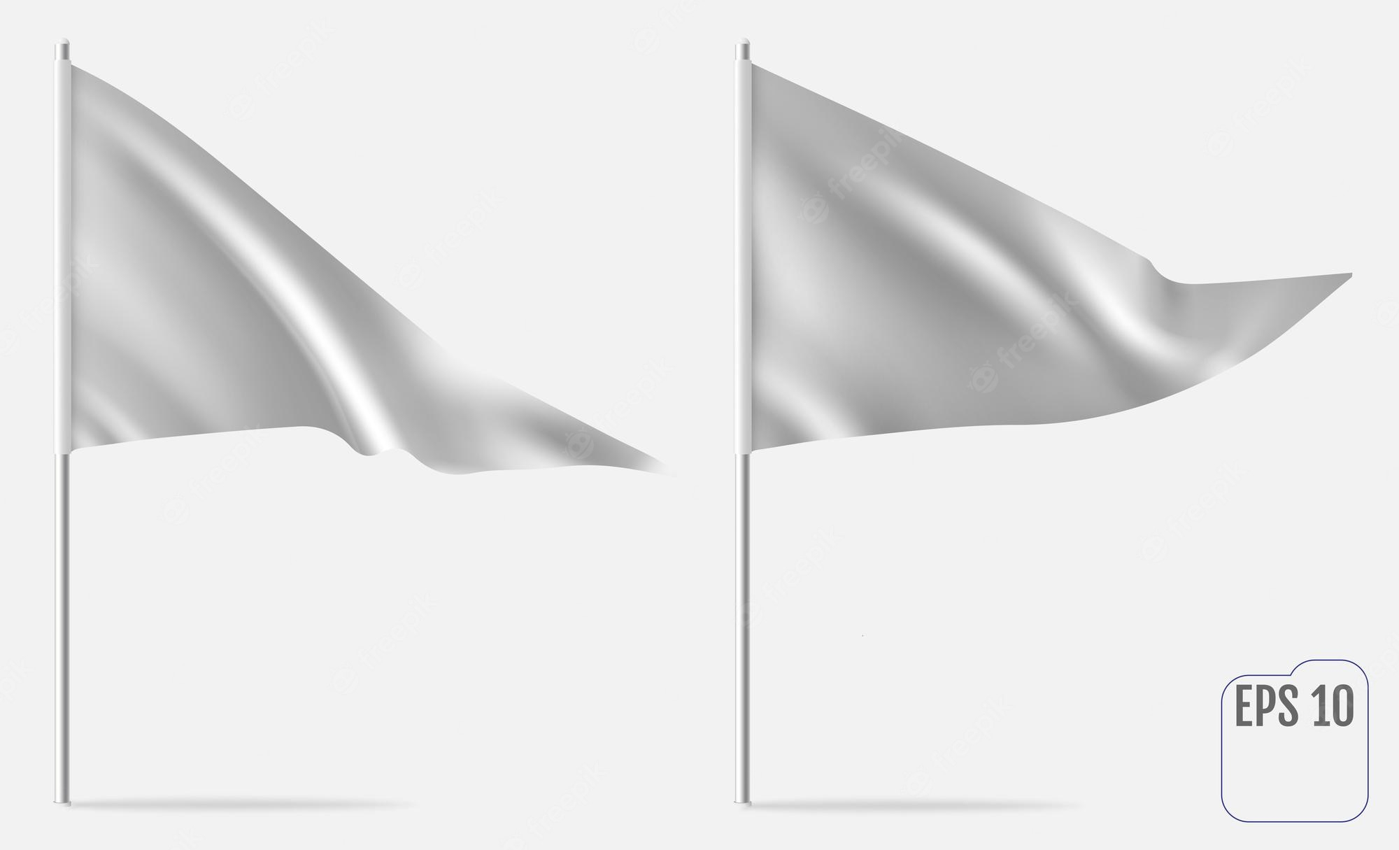 Premium Vector  Realistic pennant template vector triangle flag