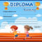 Premium Vector  Running Diploma Certificate Template Regarding Running Certificates Templates Free