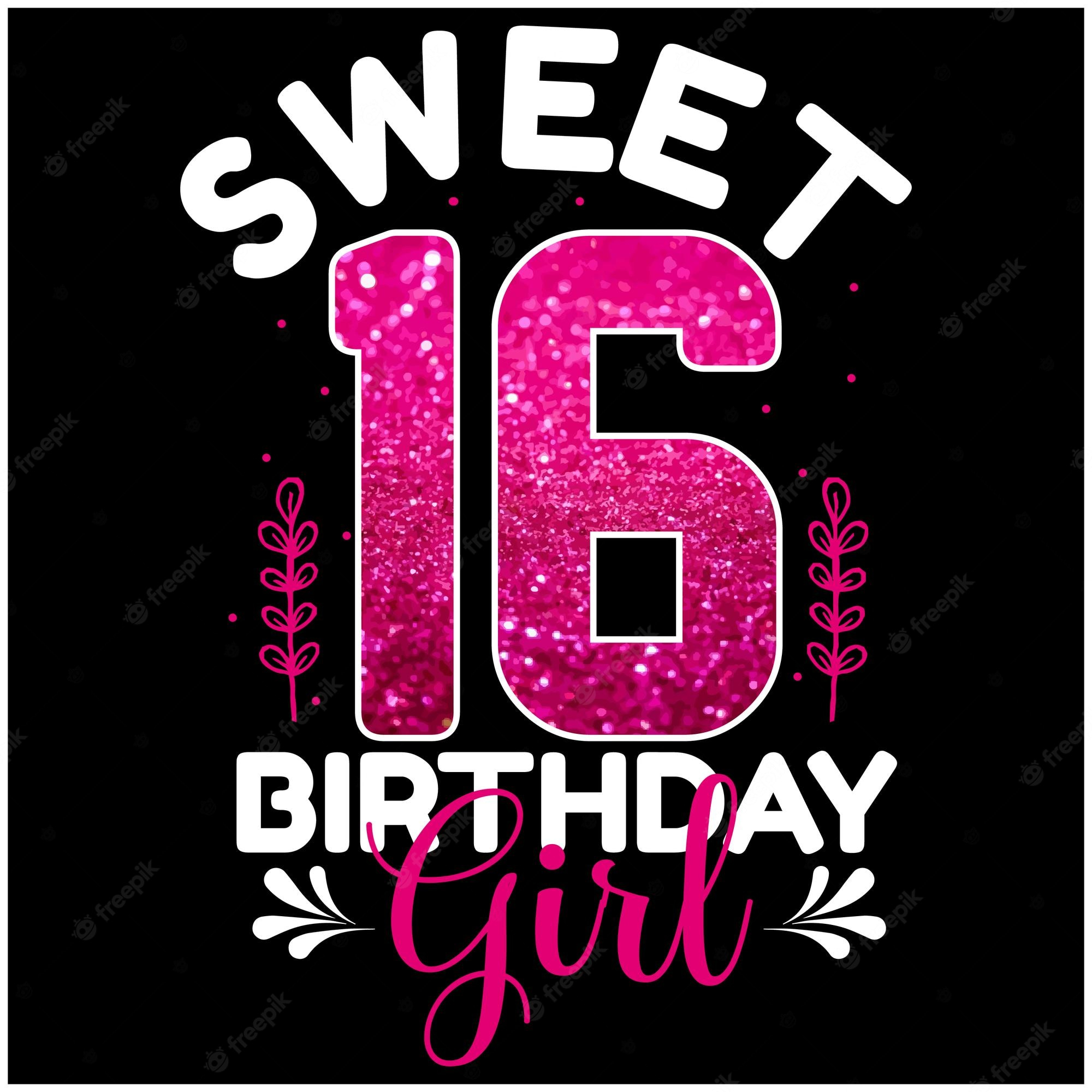 Premium Vector  Sweet 10 Birthday Girl Design For Banner Poster  For Sweet 16 Banner Template