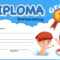 Premium Vector  Swimming Diploma Certificate Template Pertaining To Free Swimming Certificate Templates