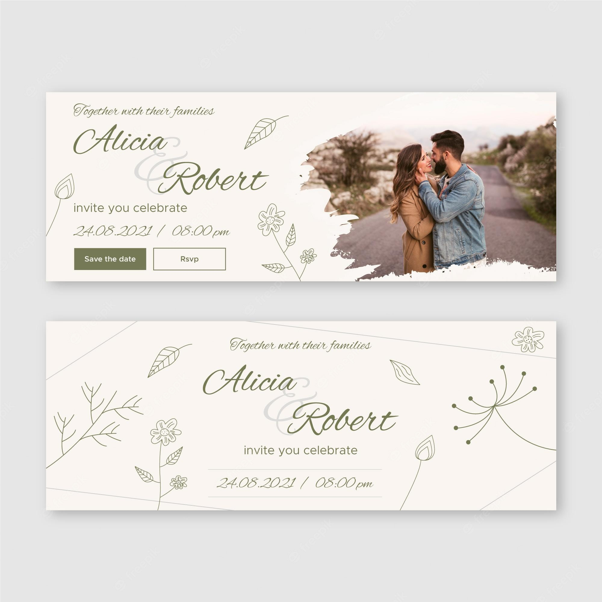 Premium Vector  Wedding banner design template Throughout Wedding Banner Design Templates