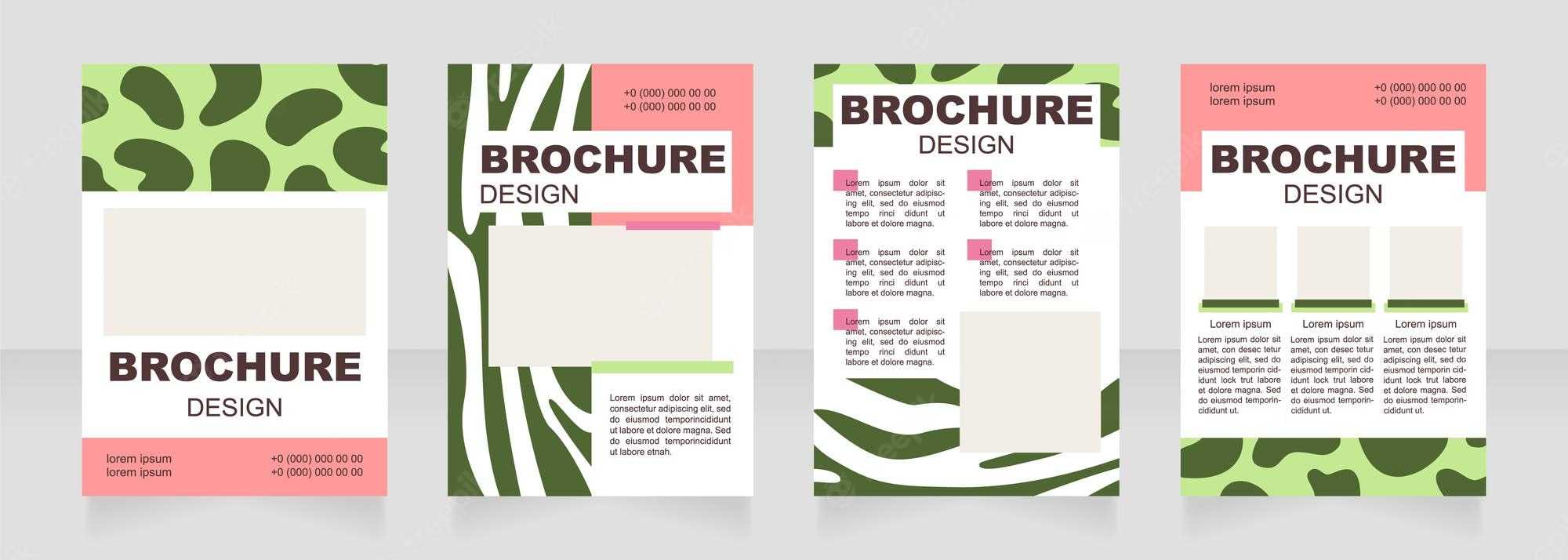 Premium Vector  Zoo wildlife blank brochure layout design  Pertaining To Zoo Brochure Template