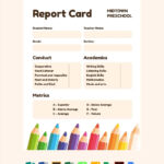 Preschool Progress Report Card Template – Illustrator, Excel, Word  Intended For Preschool Weekly Report Template