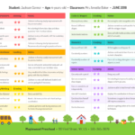 Preschool Progress Report Inside Preschool Progress Report Template