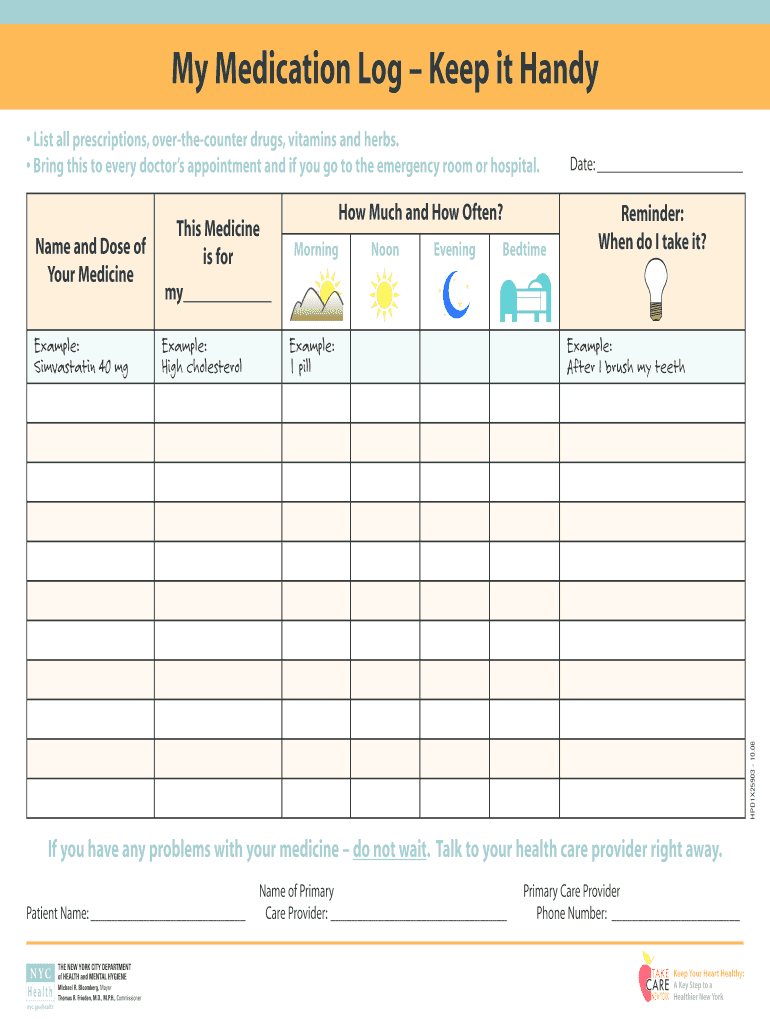 print medication list: Fill out & sign online  DocHub In Blank Medication List Templates