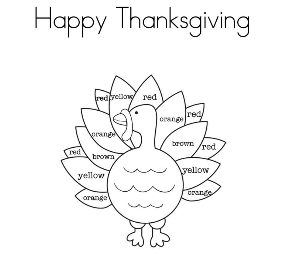 Print These Free Turkey Coloring Pages for the Kids Within Blank Turkey Template