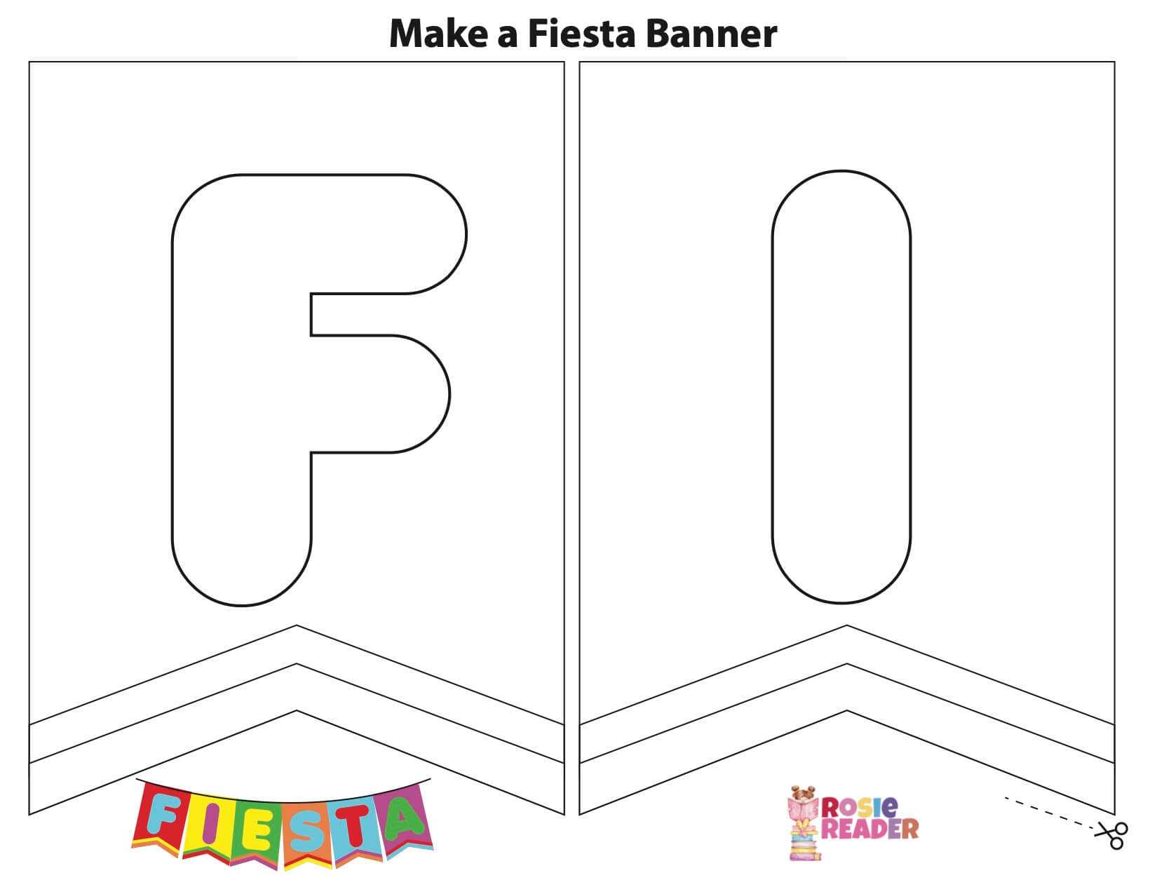 Printable Banner Template - Reading adventures for kids ages 10 to 10 Inside Banner Cut Out Template