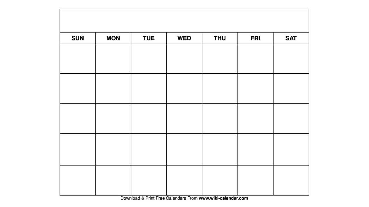 Printable Blank Calendar Templates - Wiki Calendar For Blank Calender Template