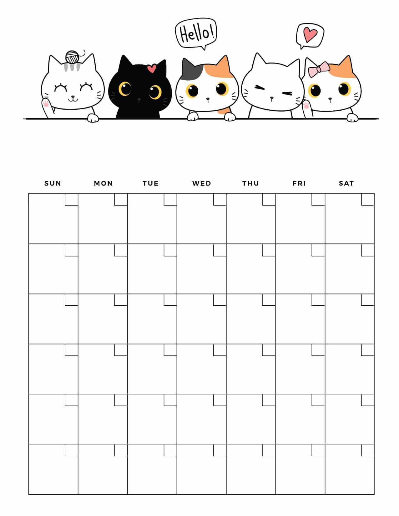 Printable Blank Calendar Templates - World of Printables Inside Blank Calender Template