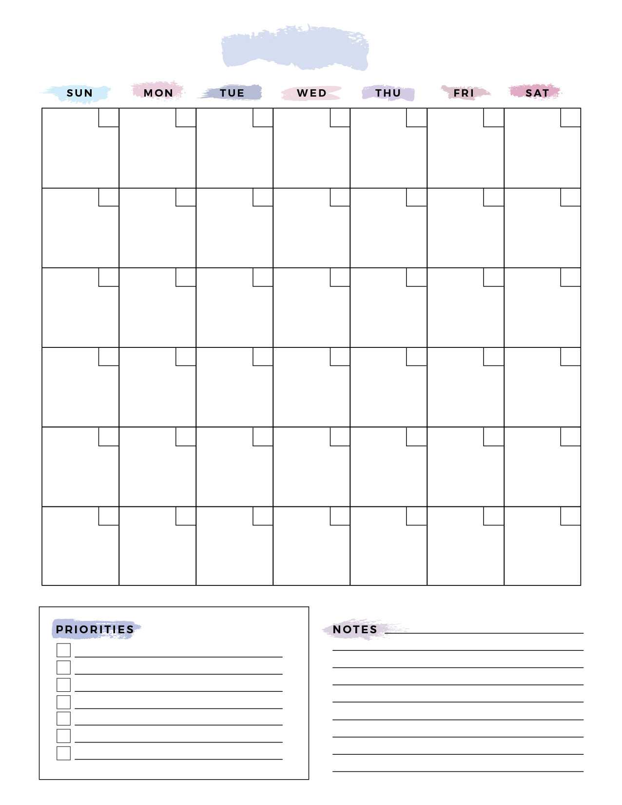 Printable Blank Calendar Templates – World Of Printables Intended For Blank Calander Template