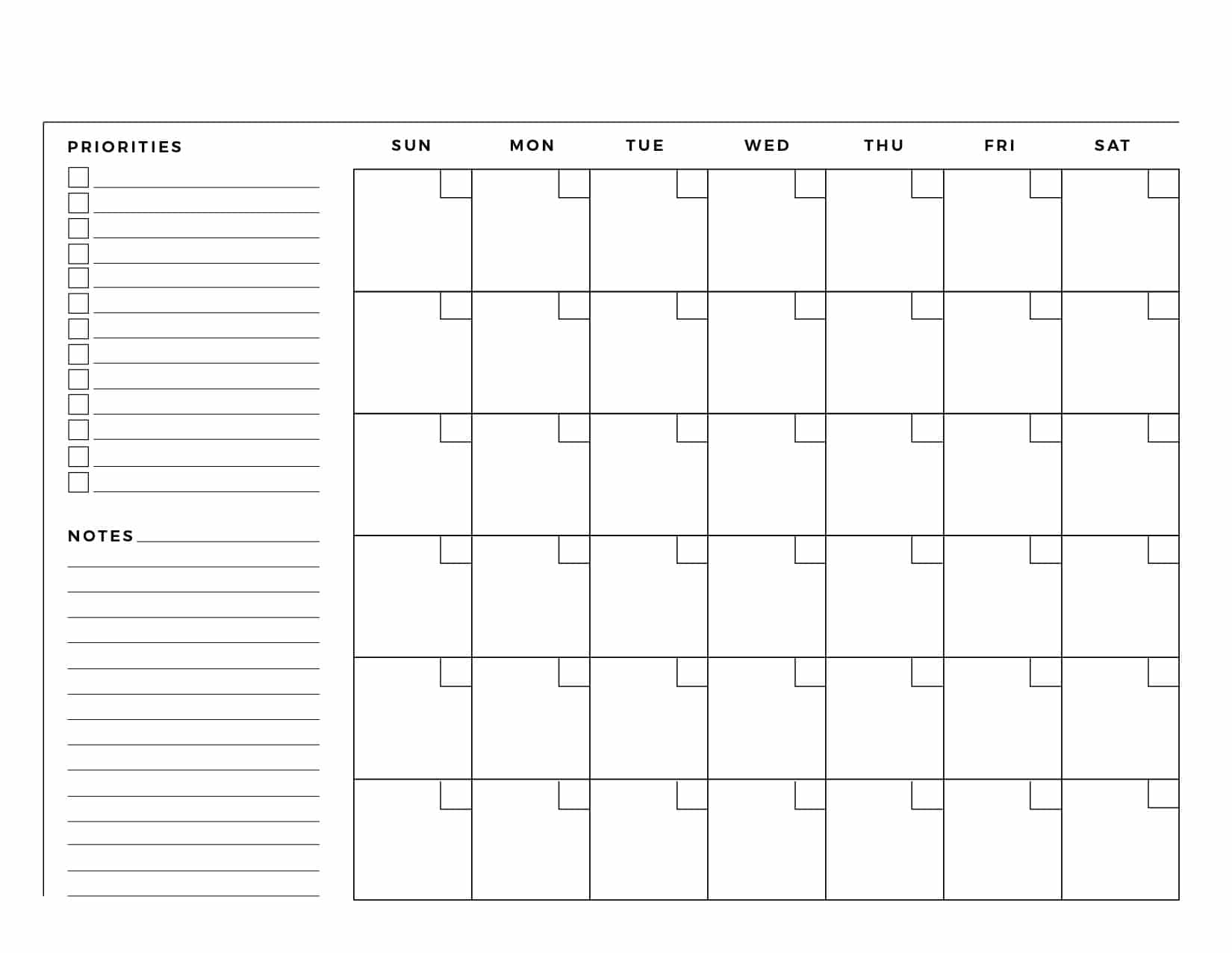 Printable Blank Calendar Templates – World Of Printables Intended For Full Page Blank Calendar Template