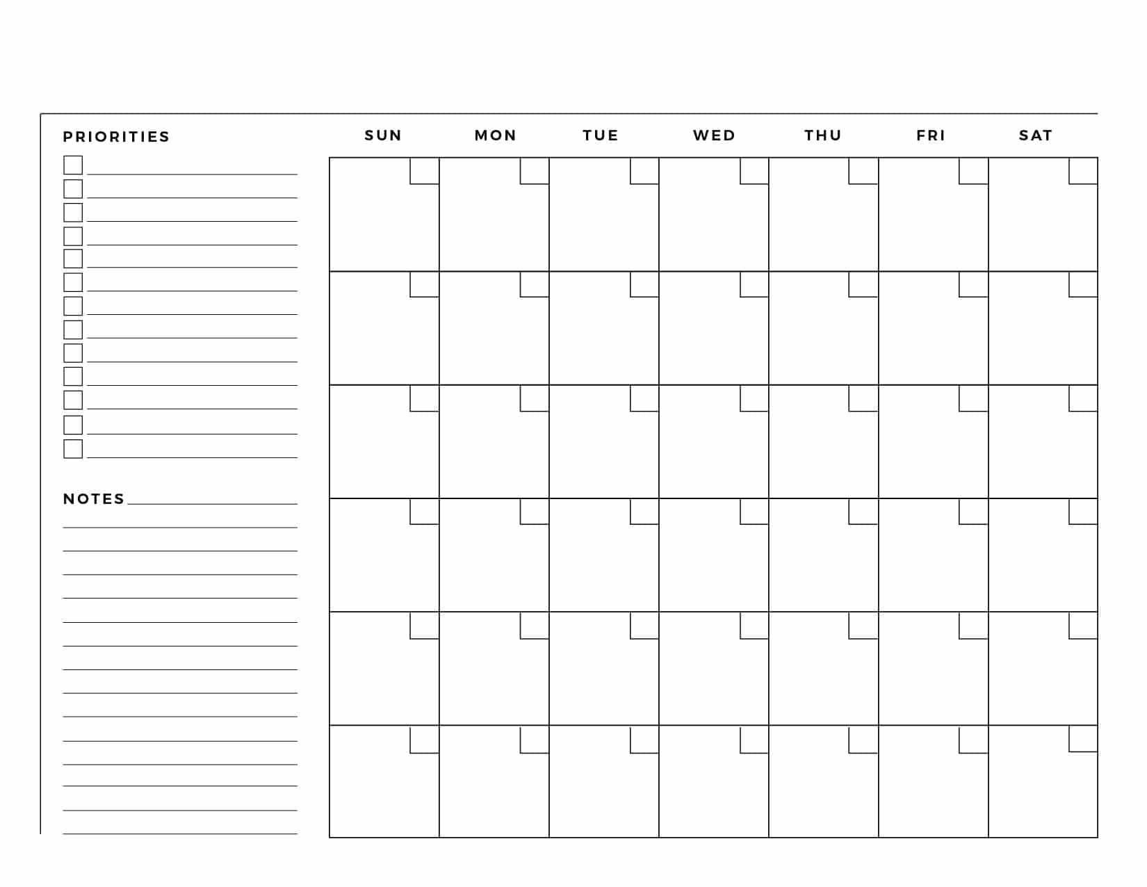 Printable Blank Calendar Templates - World of Printables Intended For Full Page Blank Calendar Template