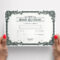 PRINTABLE Blank Stock Certificate Template DIY Certificate Of  In Template Of Share Certificate