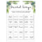 Printable Bridal Shower Bingo Cards Botanical Regarding Blank Bridal Shower Bingo Template