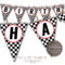 Printable Checkered Flag Racing Pennant Banner Red Custom – Etsy For Cars Birthday Banner Template