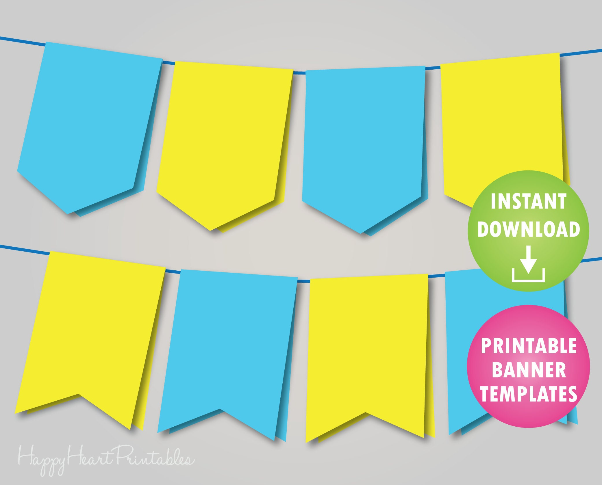 Printable Folded Banner Pattern Banner Template Create – Etsy In Banner Cut Out Template