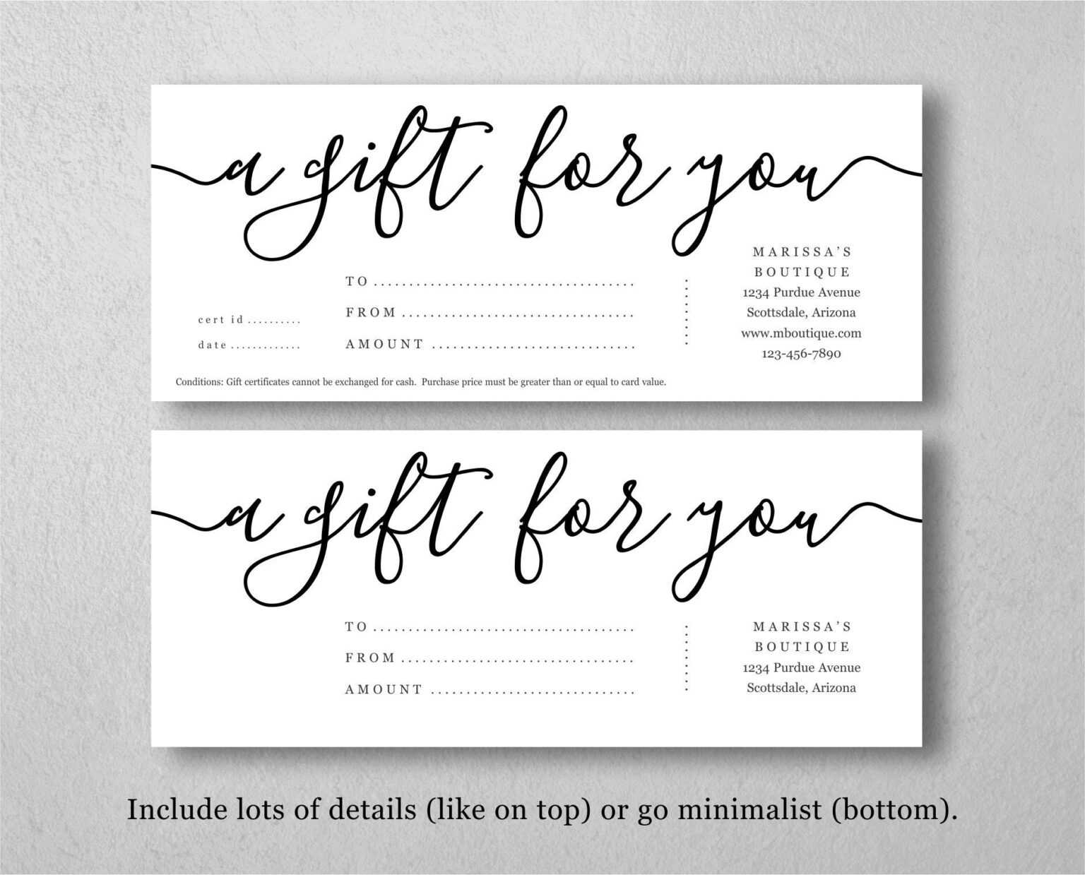 Printable Gift Certificate Template - Printable Gift Certificate Template Gift Card Maker Simple Etsy De Regarding Black And White Gift Certificate Template Free 1536x1239 