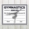 Printable Gymnastics Certificate Gymnastics Award – Etsy Inside Gymnastics Certificate Template