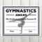 Printable Gymnastics Certificate Gymnastics Award – Etsy Inside Gymnastics Certificate Template