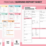 Printable Nursing Report Sheet A10 Und Letter Size ICU Nurses – Etsy