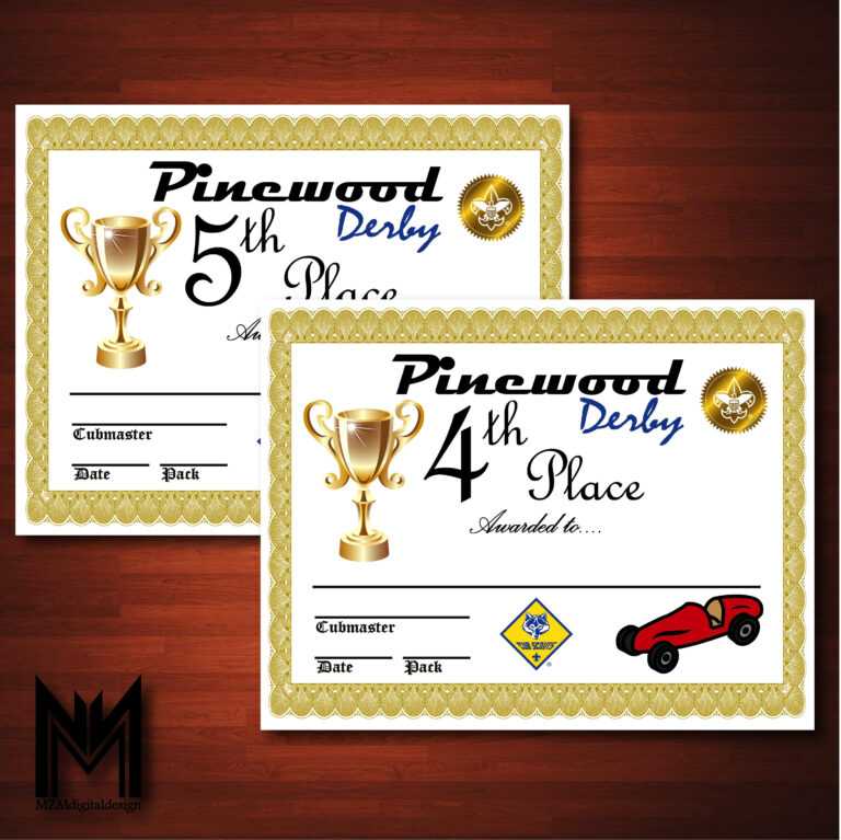Pinewood Derby Certificate Template – Rebeccachulew.com