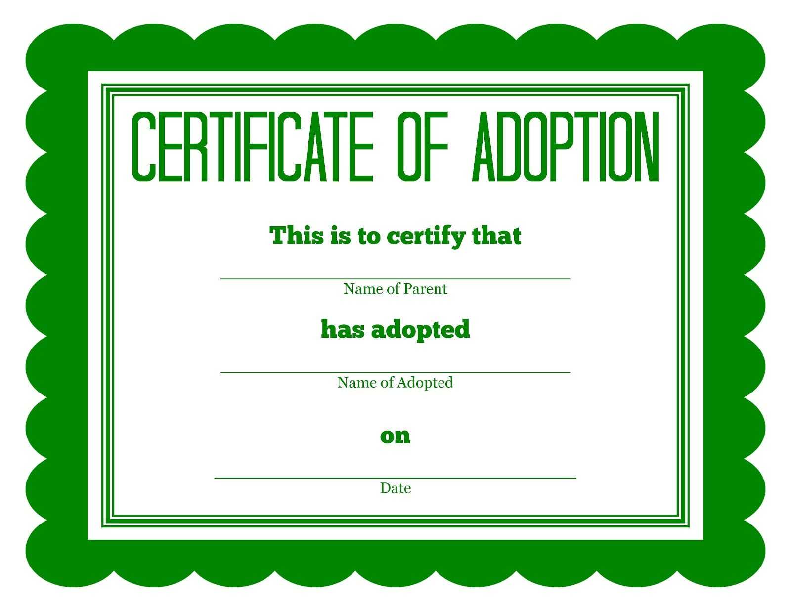 PRINTABLE Puppy Adoption Box Or Bag Label With Pet Adoption  In Blank Adoption Certificate Template