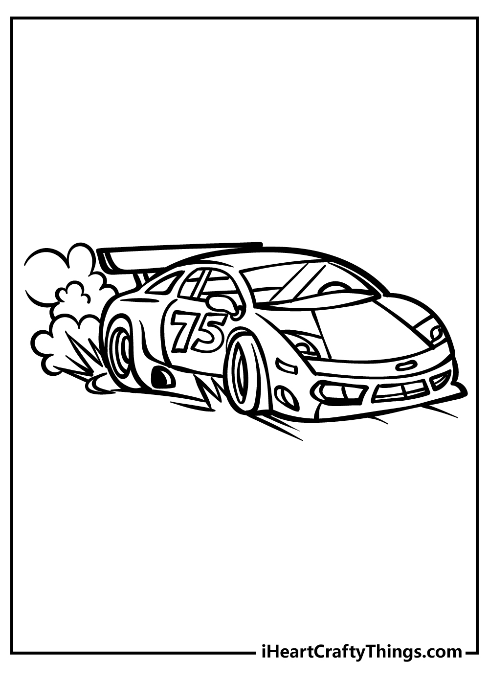 Printable Race Car Coloring Pages (Updated 10) For Blank Race Car Templates
