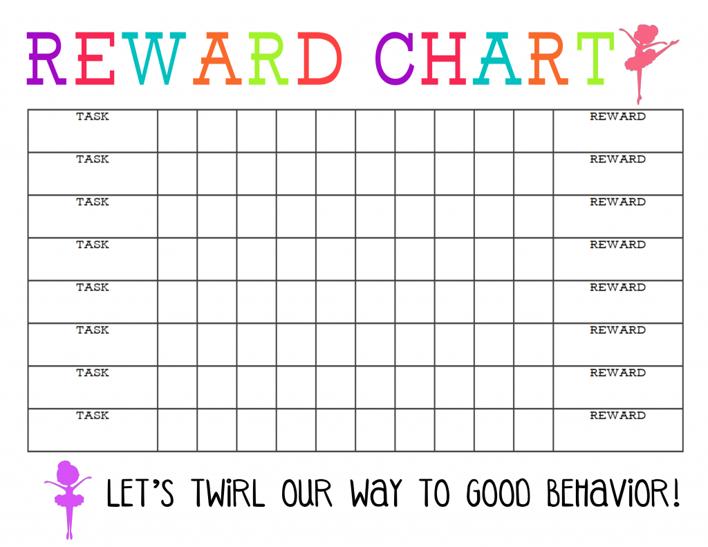 Printable Reward Chart – The Girl Creative For Blank Reward Chart Template