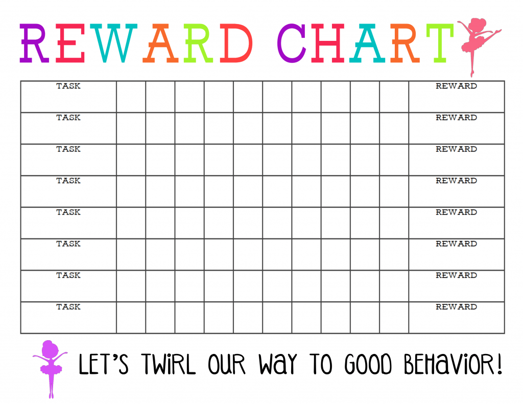 Printable Reward Chart - The Girl Creative For Blank Reward Chart Template