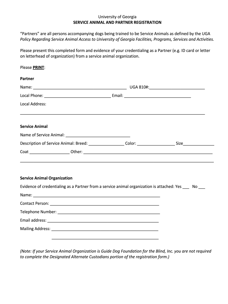 Printable Service Dog Forms: Fill Out & Sign Online  DocHub Pertaining To Service Dog Certificate Template